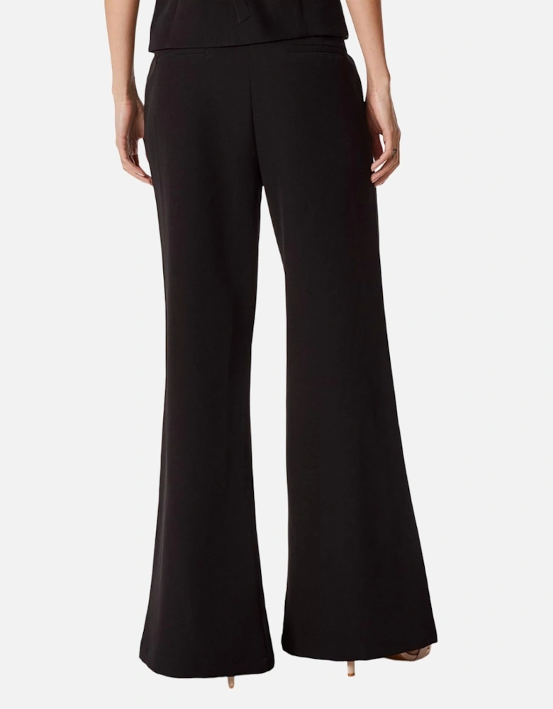 Womens/Ladies High Waist Wide Leg Trousers