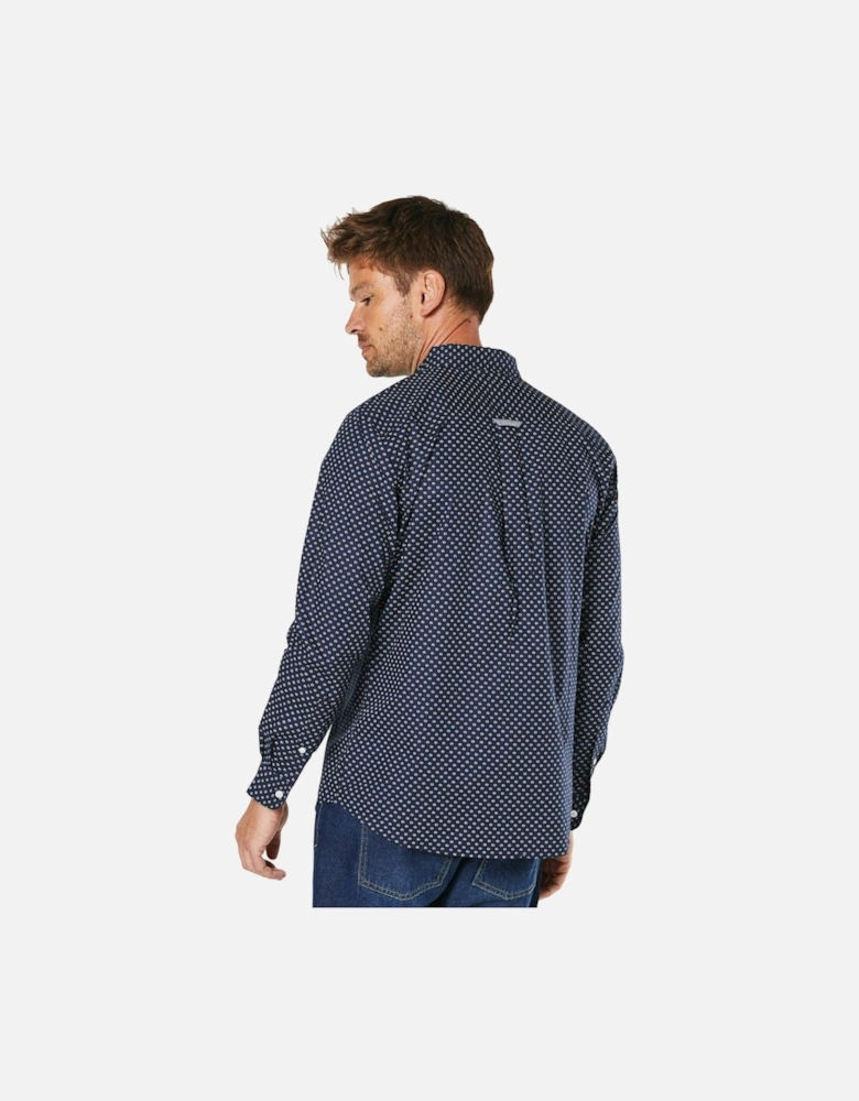 Mens Geometric Long-Sleeved Shirt