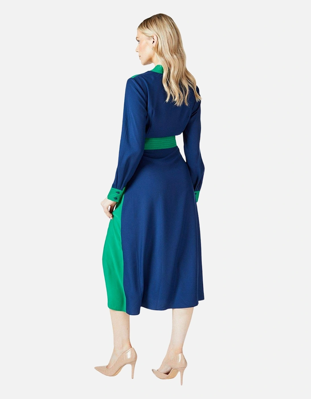 Womens/Ladies Contrast Detail Midi Dress