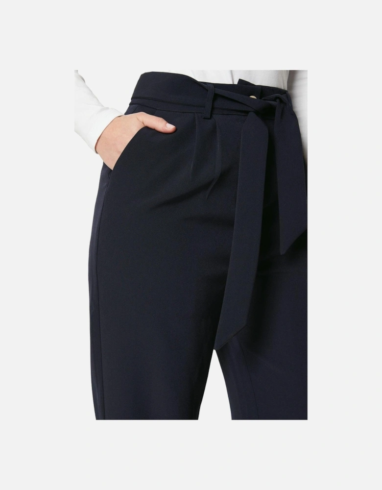 Womens/Ladies Belt Wide Leg Trousers