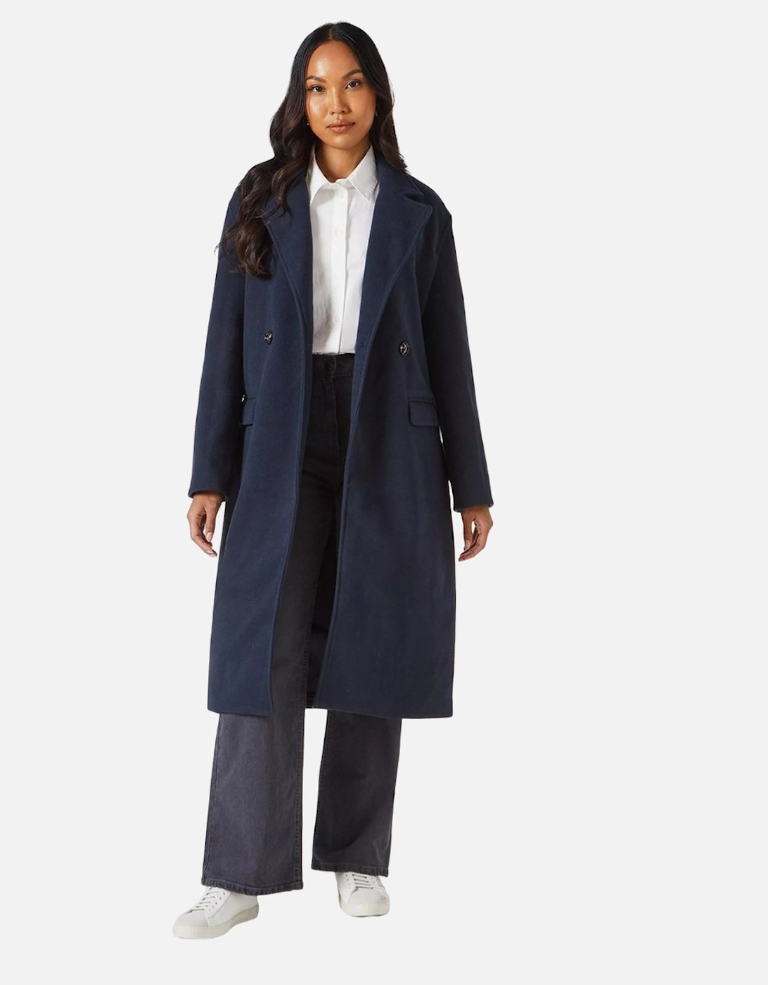 Womens/Ladies Maxi Double Breasted Coat, 4 of 3