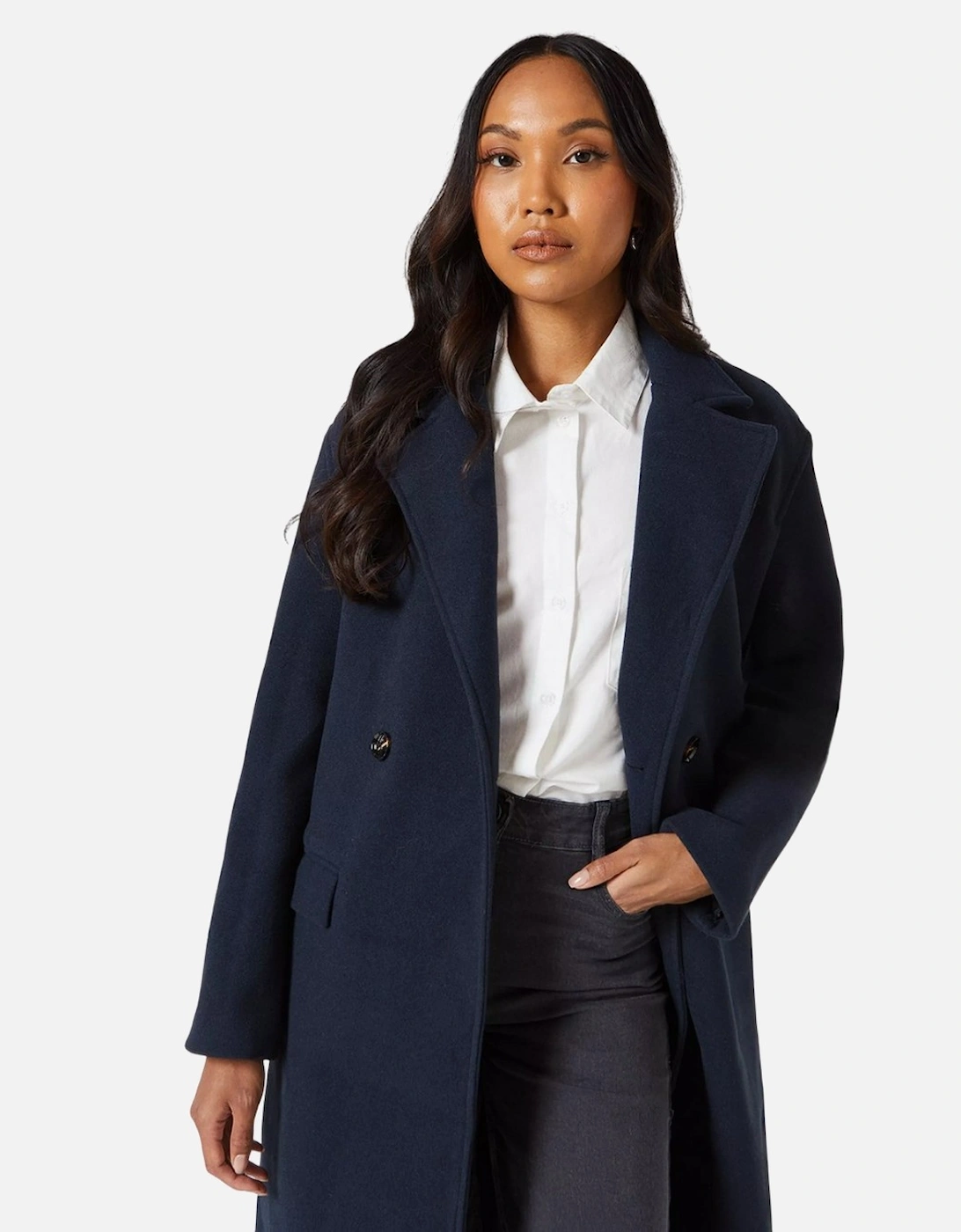 Womens/Ladies Maxi Double Breasted Coat