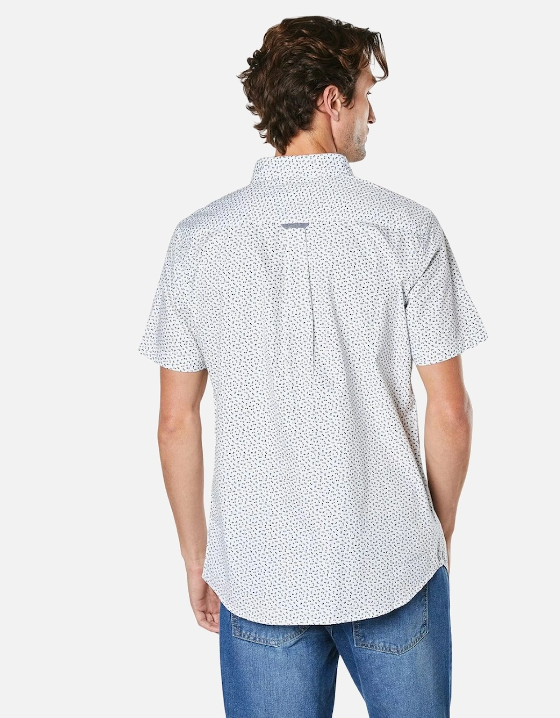 Mens Peak Ditsy Print Short-Sleeved Shirt