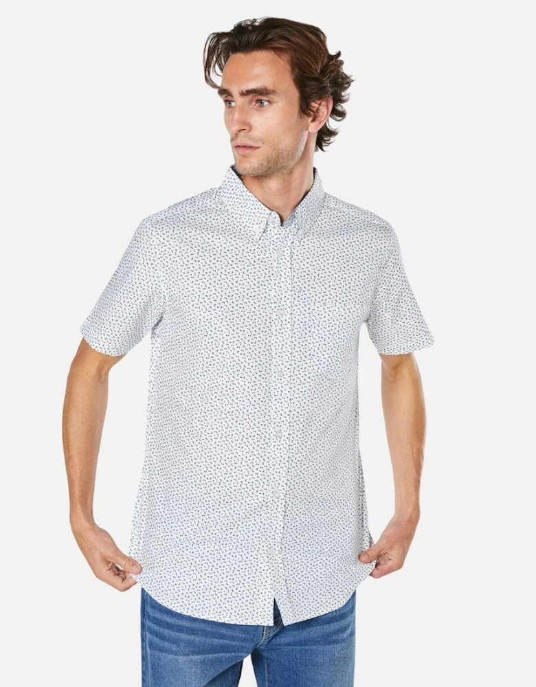 Mens Peak Ditsy Print Short-Sleeved Shirt