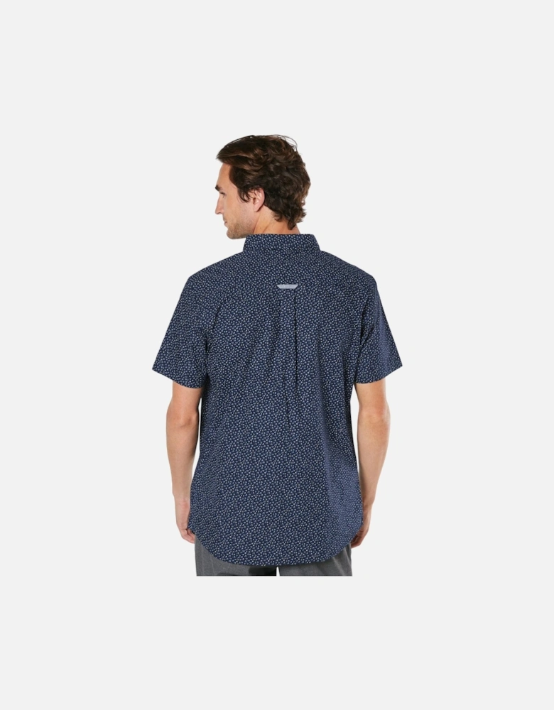 Mens Peak Ditsy Print Short-Sleeved Shirt