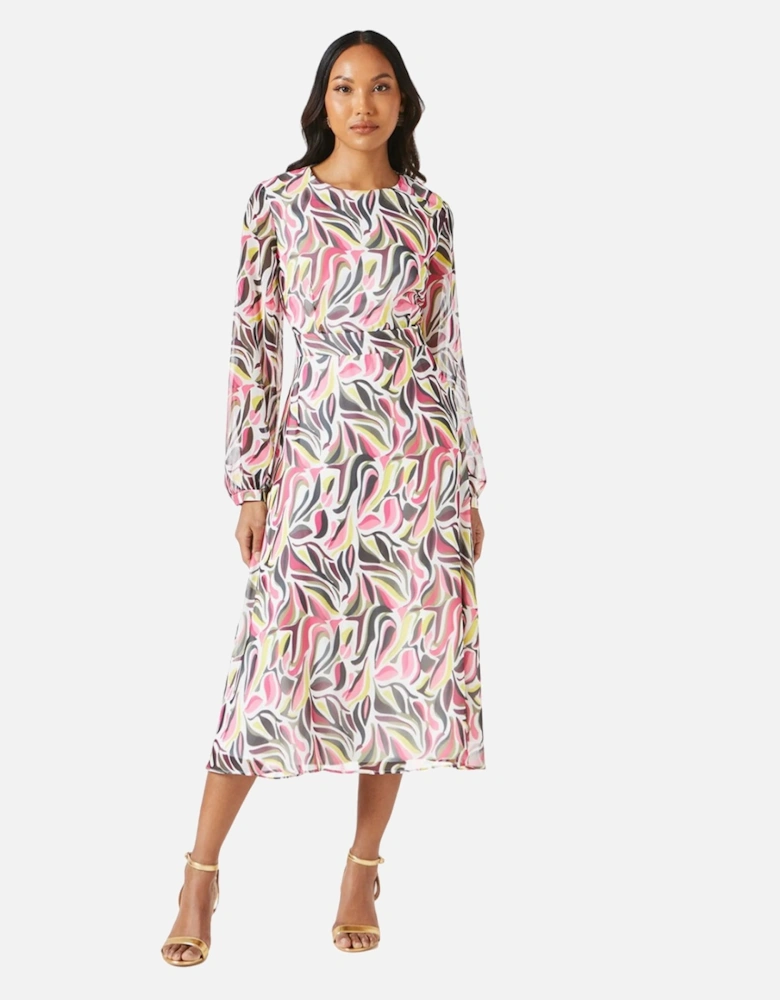 Womens/Ladies Abstract Midi Dress