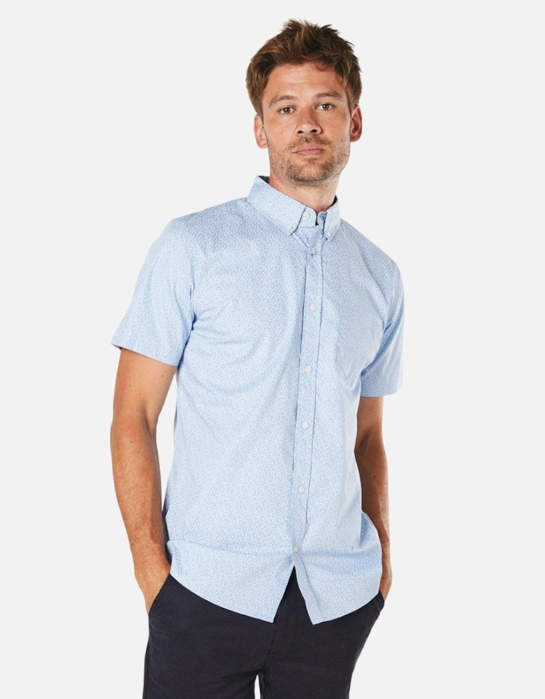 Mens Geo Abstract Short-Sleeved Shirt