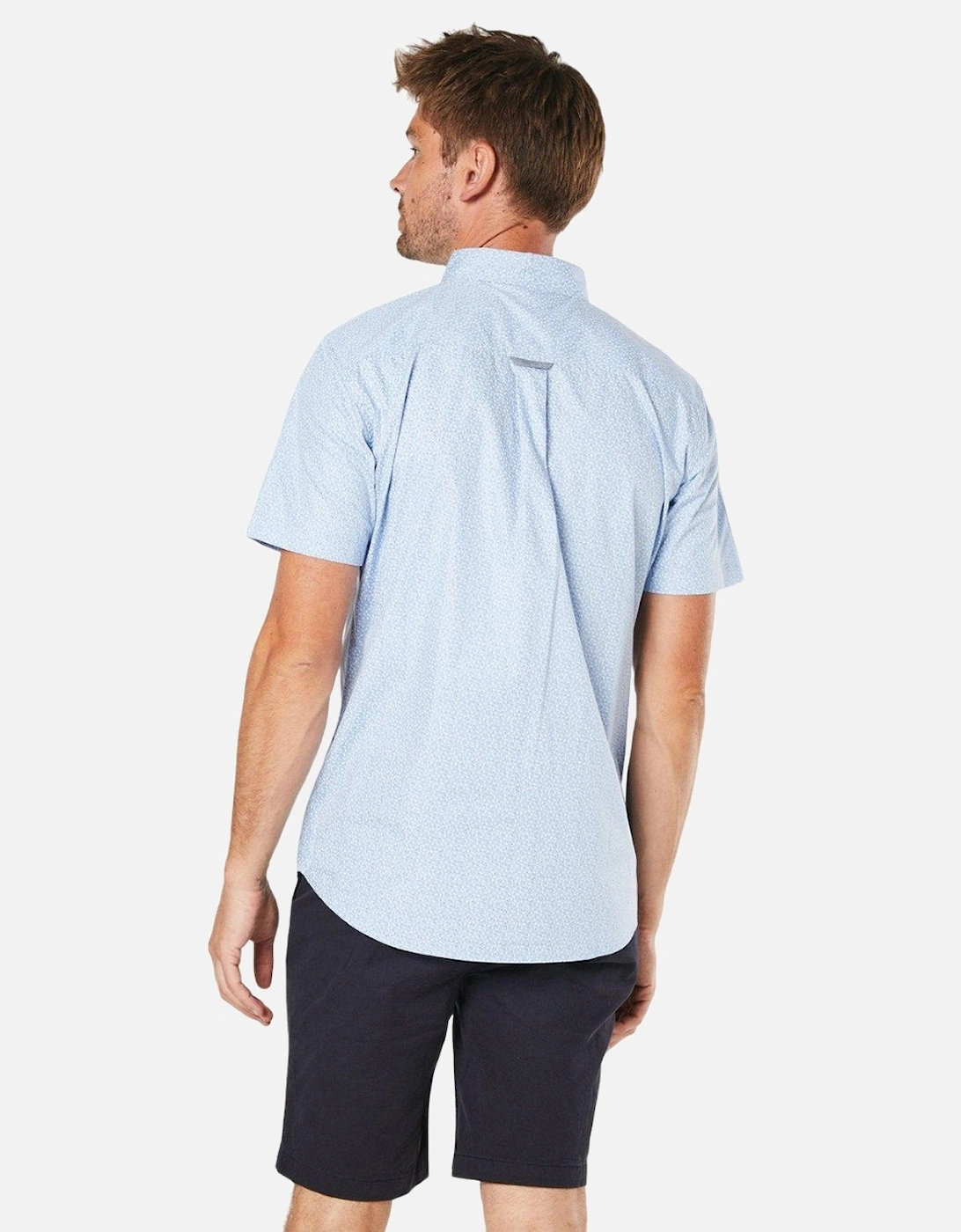 Mens Geo Abstract Short-Sleeved Shirt