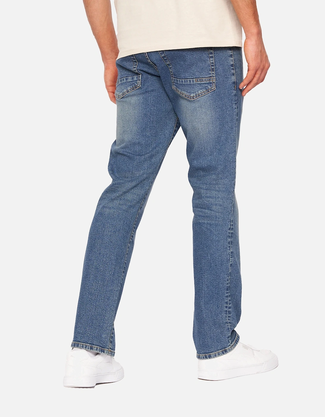 Mens Princed Denim Jeans