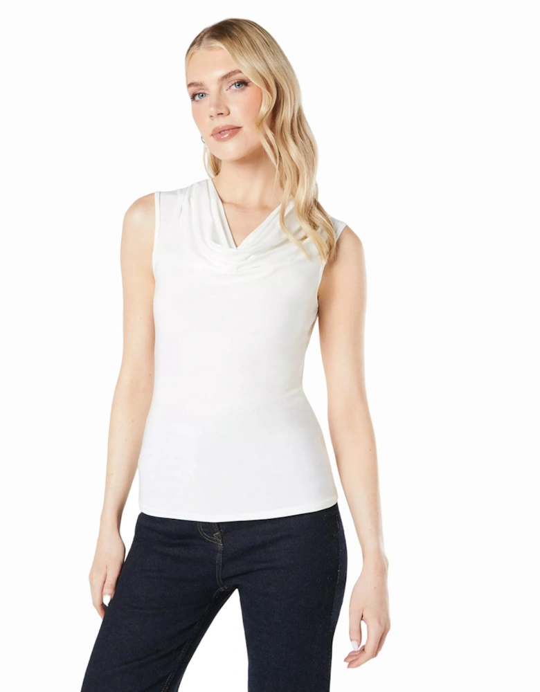 Womens/Ladies Soft Touch Cowl Neck Top