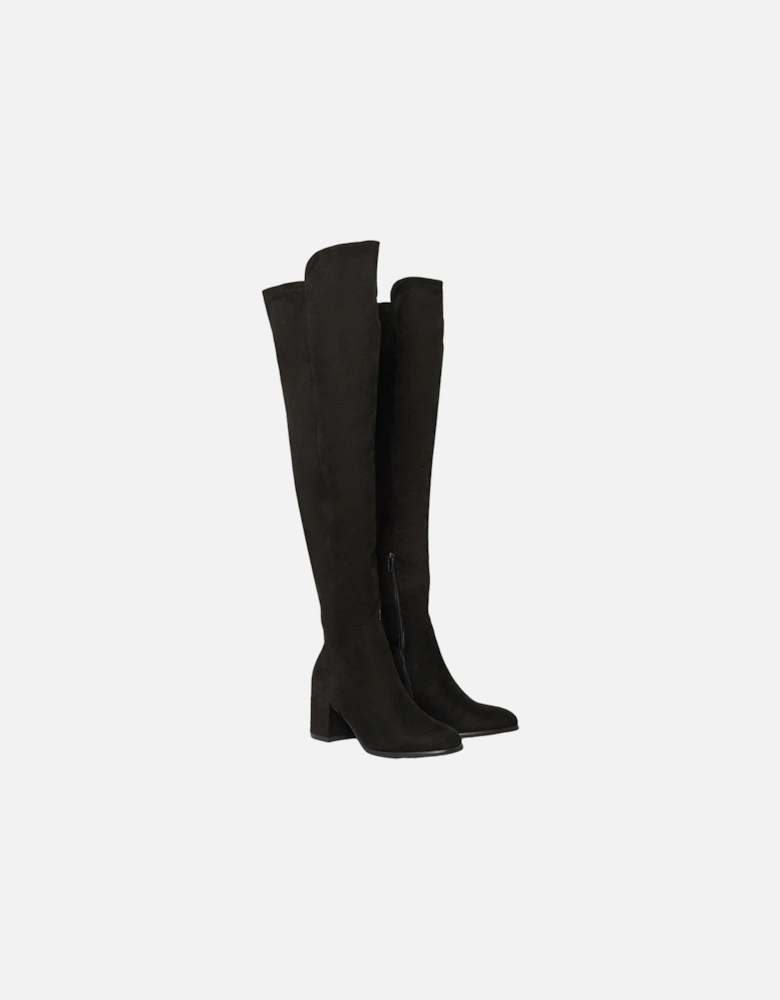 Womens/Ladies Kelly Suedette Stretch Knee-High Boots