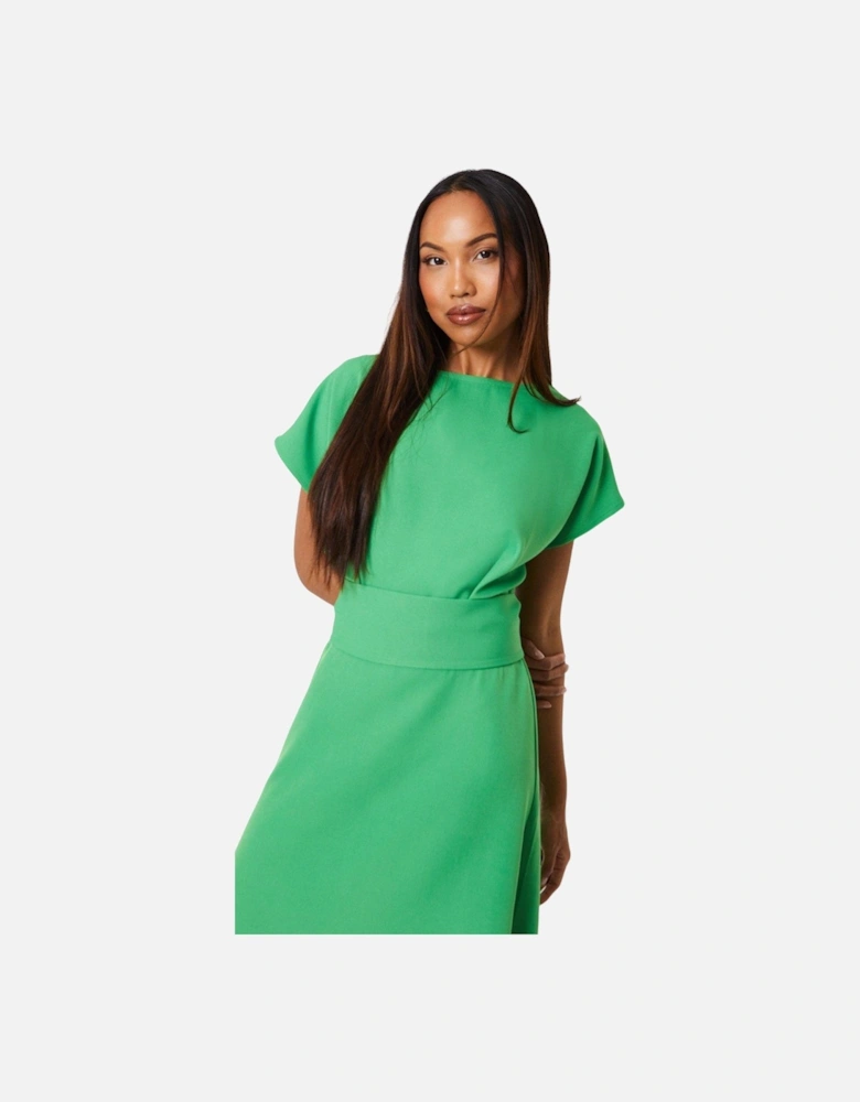 Womens/Ladies Waist Tie Midi Dress