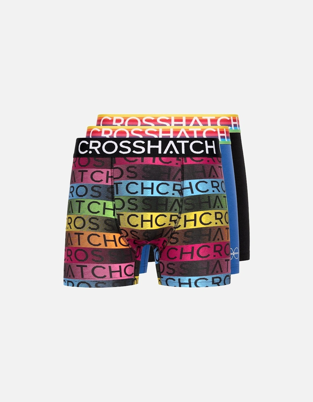 Mens Rainbow Mix Boxer Shorts (Pack of 3), 2 of 1