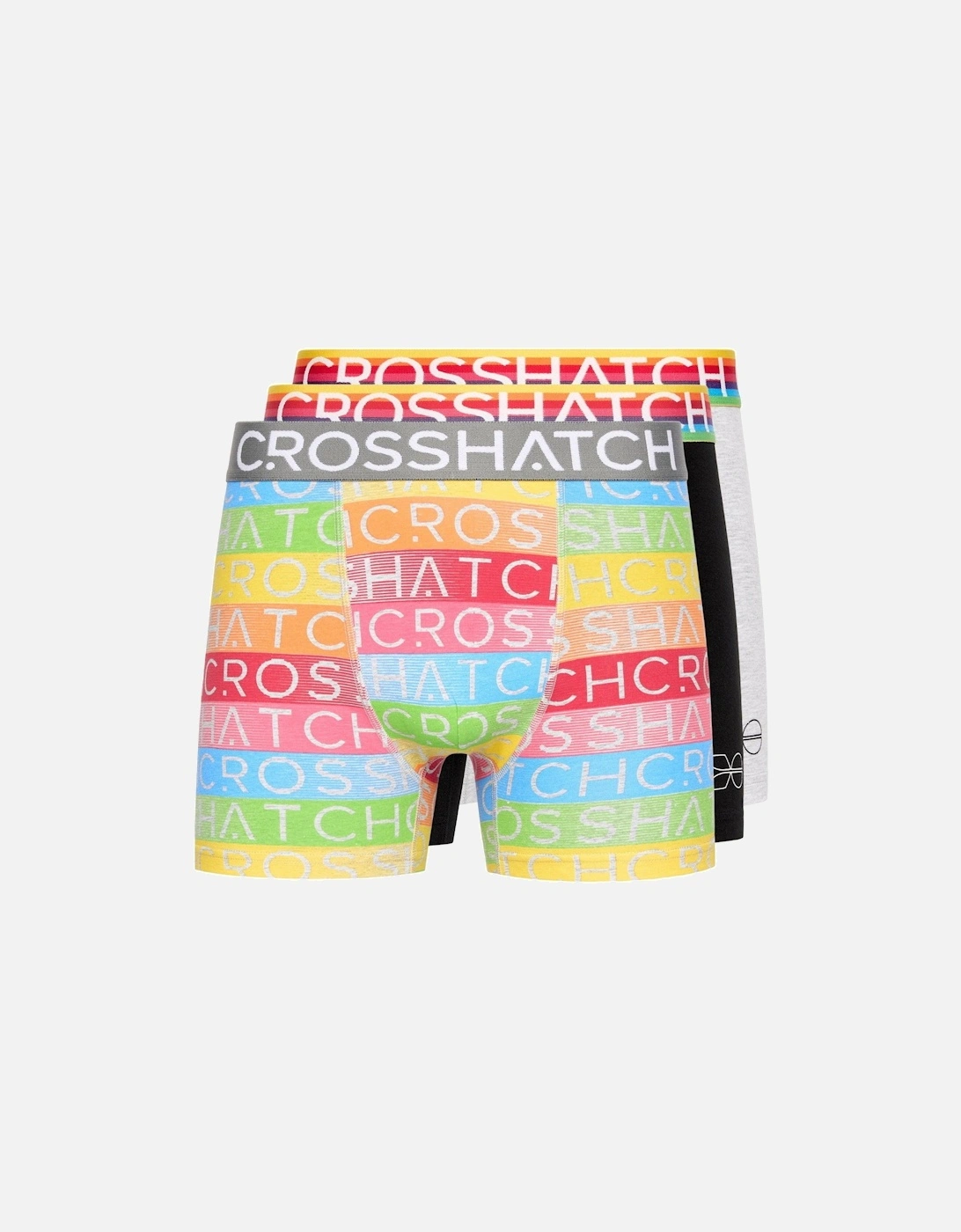 Mens Rainbow Mix Boxer Shorts (Pack of 3), 2 of 1