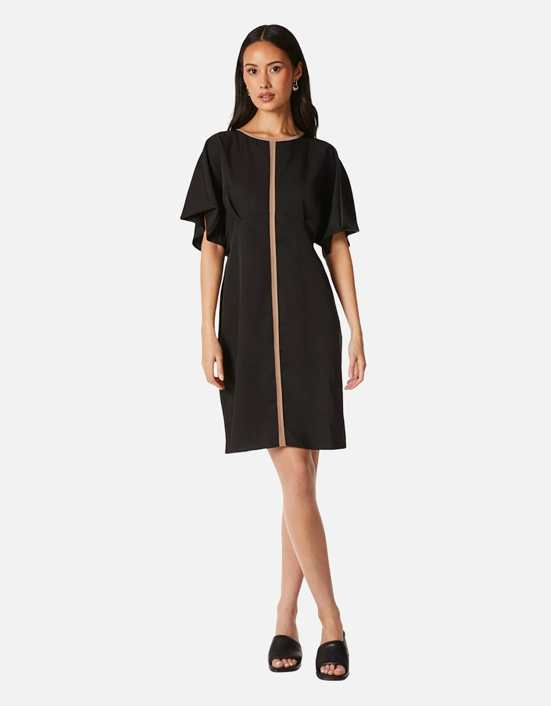 Womens/Ladies Contrast Detail Dress