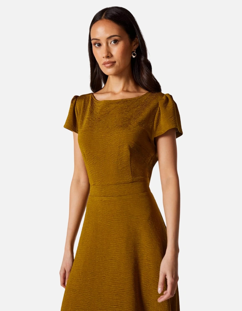 Womens/Ladies Textured Jersey Midi Dress