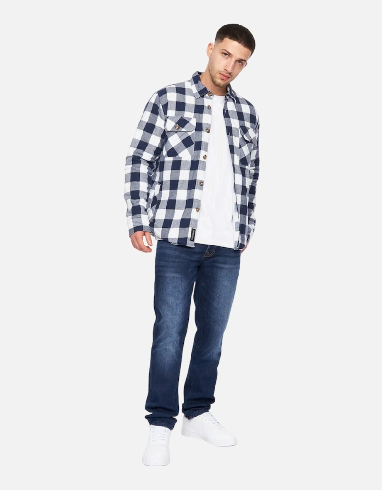 Mens Demaro Checked Lined Overshirt