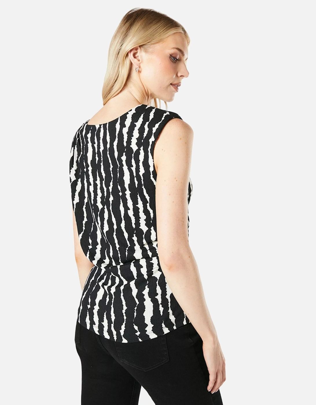 Womens/Ladies Vertical Drape Detail Top