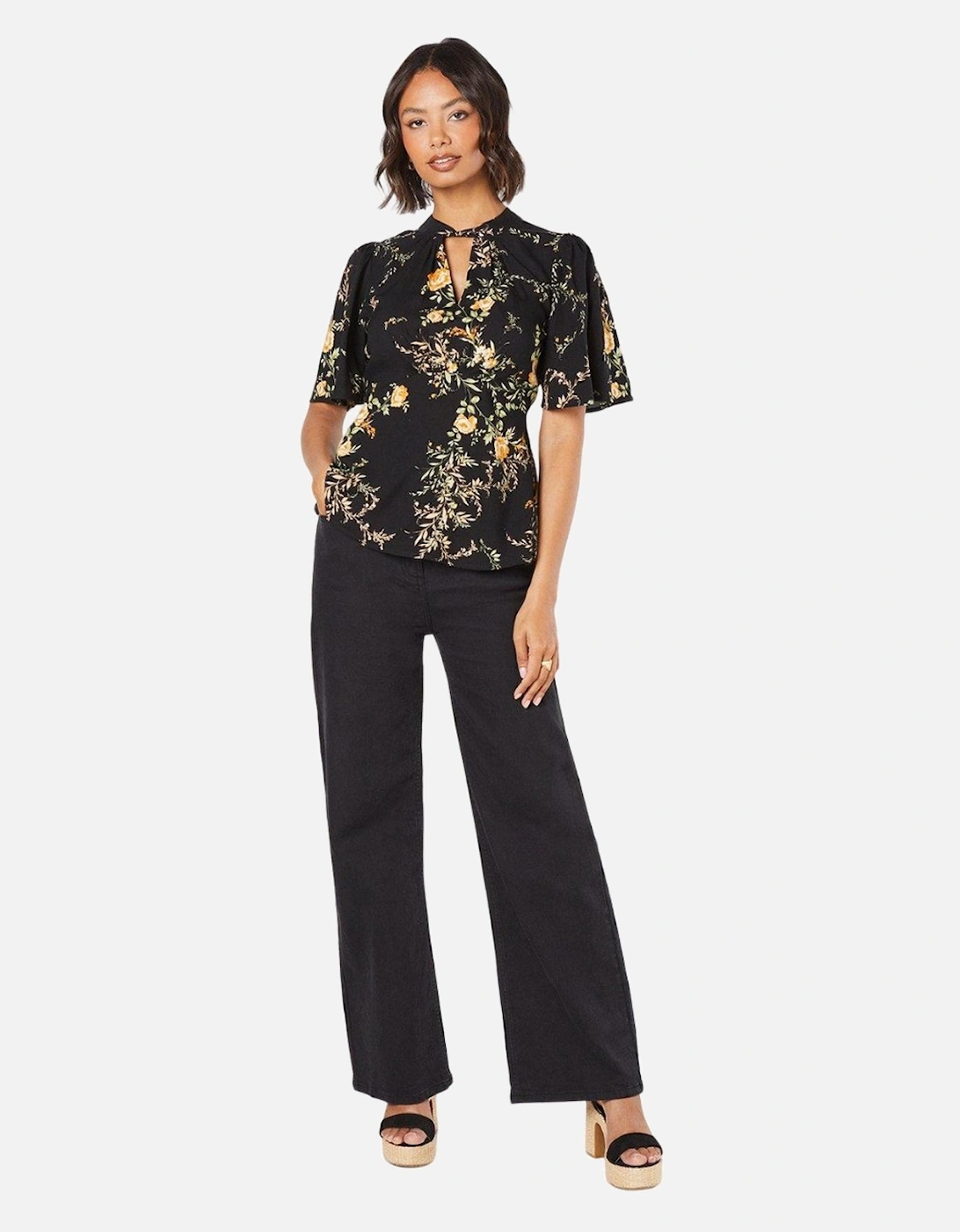 Womens/Ladies Twist Neck Blouse