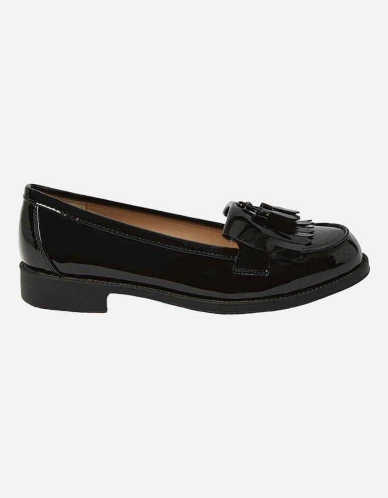 Womens/Ladies Leigh Fringe Wide Loafers