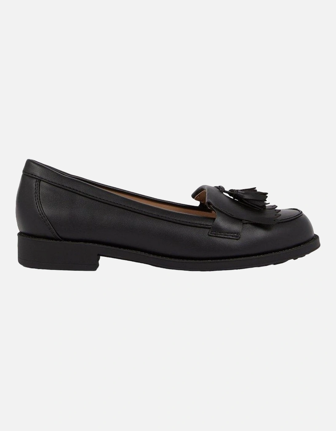 Womens/Ladies Leigh Fringe Wide Loafers