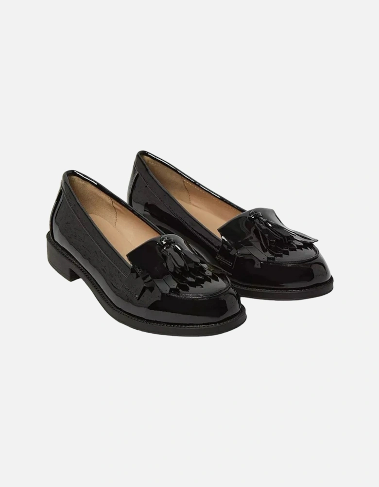 Womens/Ladies Leigh Fringe Wide Loafers