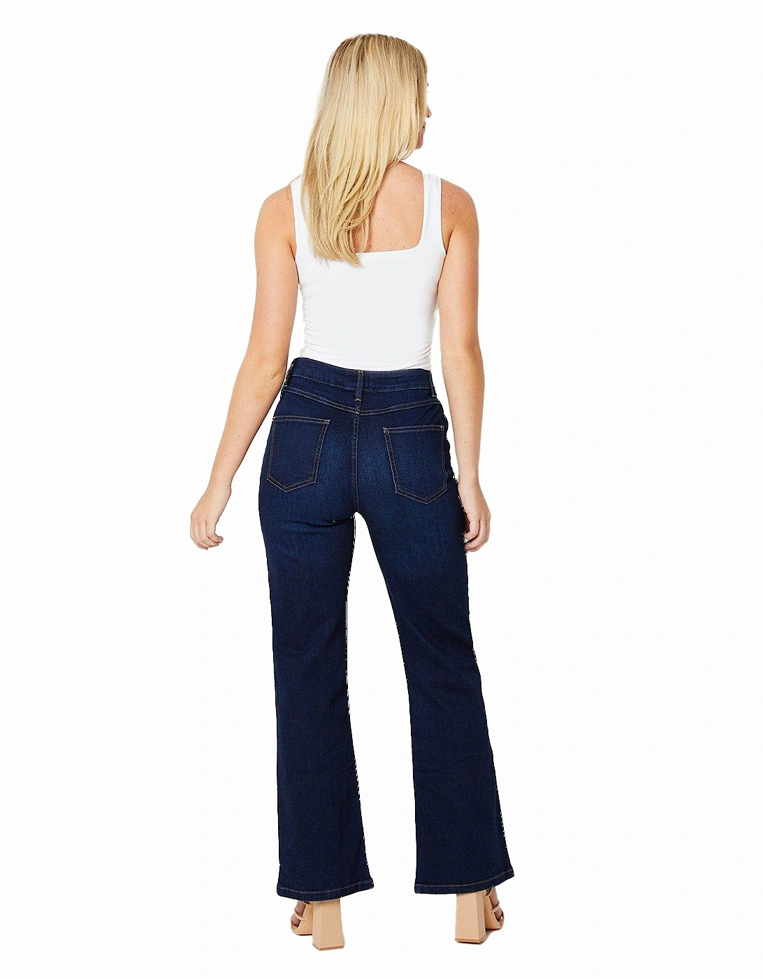 Womens/Ladies Flared High Rise Jeans