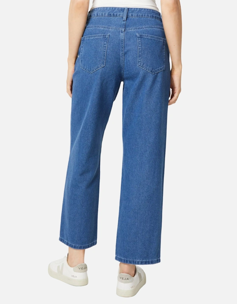 Womens/Ladies Denim Straight Leg Jeans