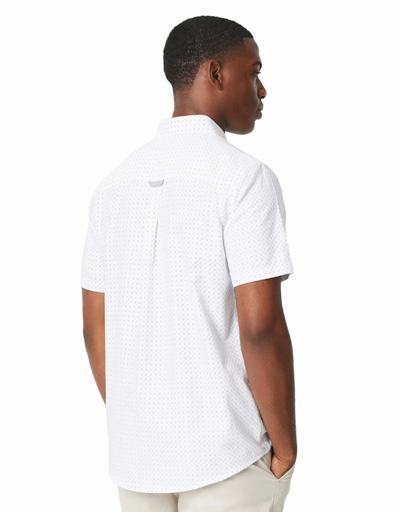 Mens Geometric Short-Sleeved Shirt