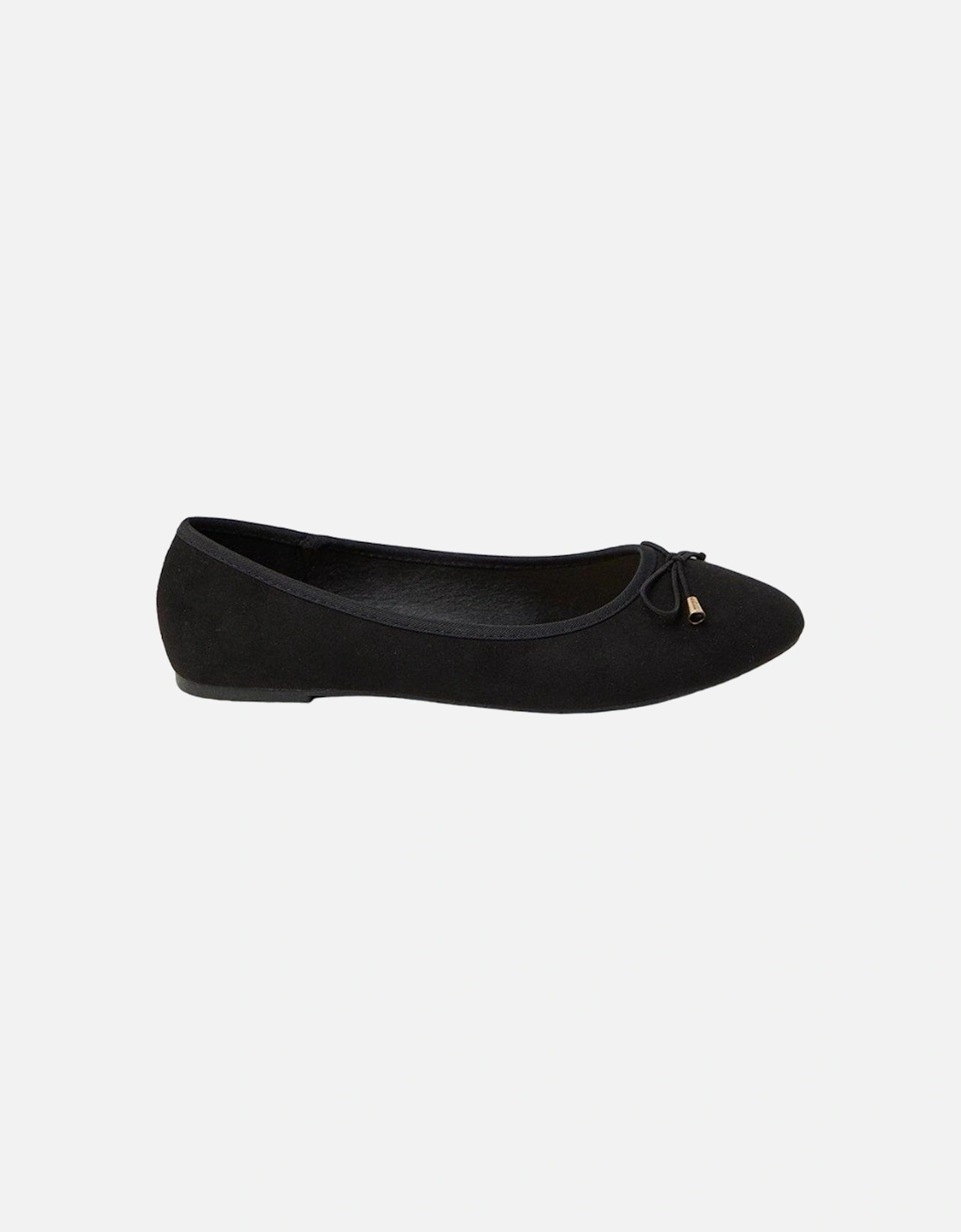 Womens/Ladies Tonya Comfort Bow Detail Wide Ballerina Flats