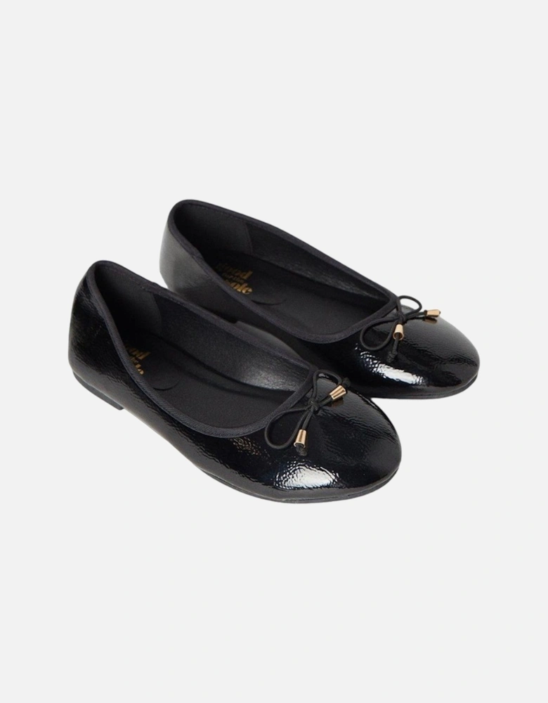 Womens/Ladies Tonya Comfort Bow Detail Wide Ballerina Flats