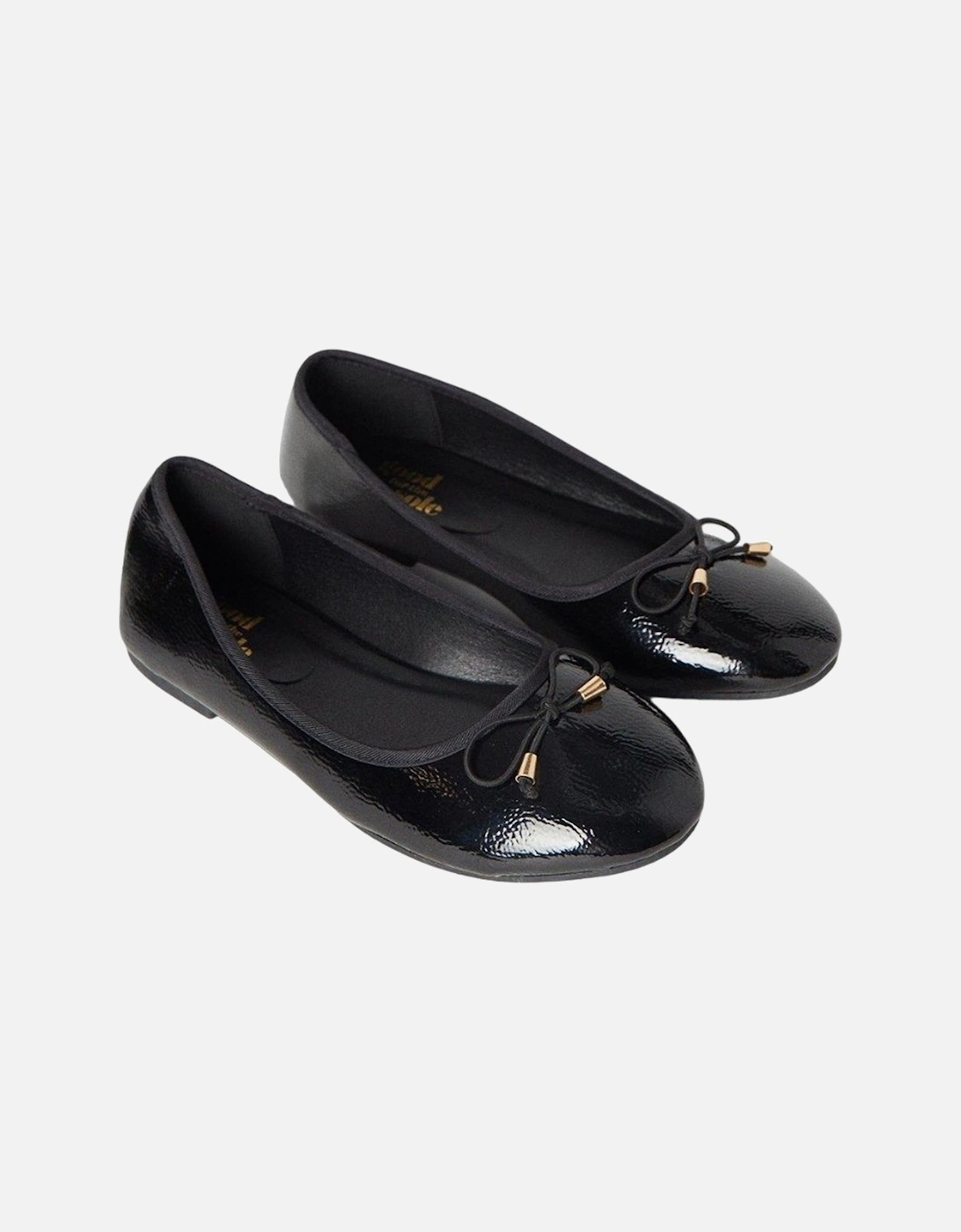 Womens/Ladies Tonya Comfort Bow Detail Wide Ballerina Flats, 4 of 3