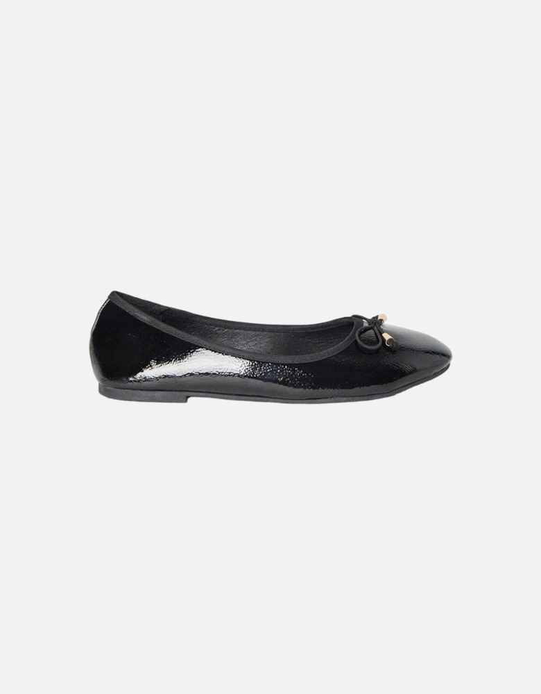 Womens/Ladies Tonya Comfort Bow Detail Wide Ballerina Flats