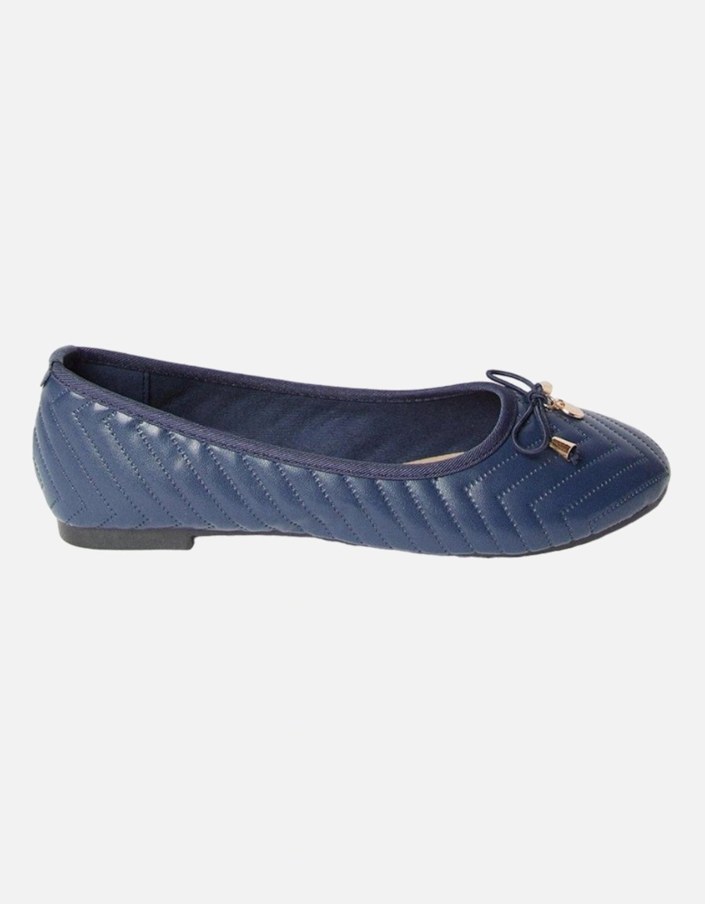 Womens/Ladies Phoenix Bow Quilted Pumps