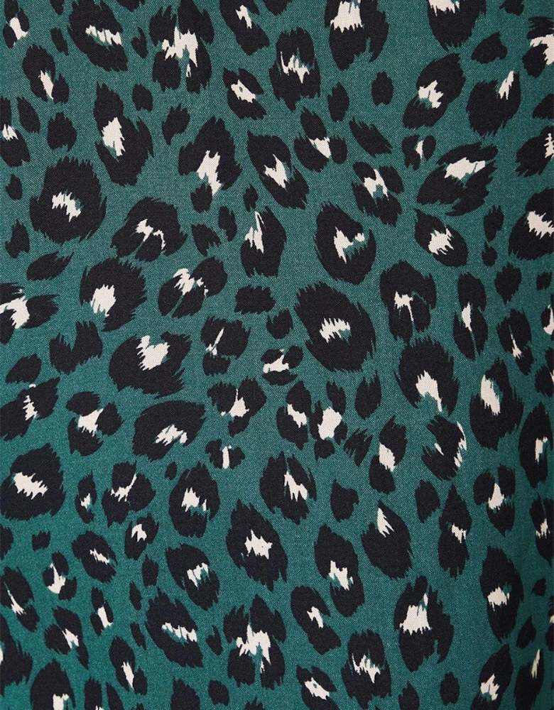 Womens/Ladies Animal Print Long-Sleeved Blouse