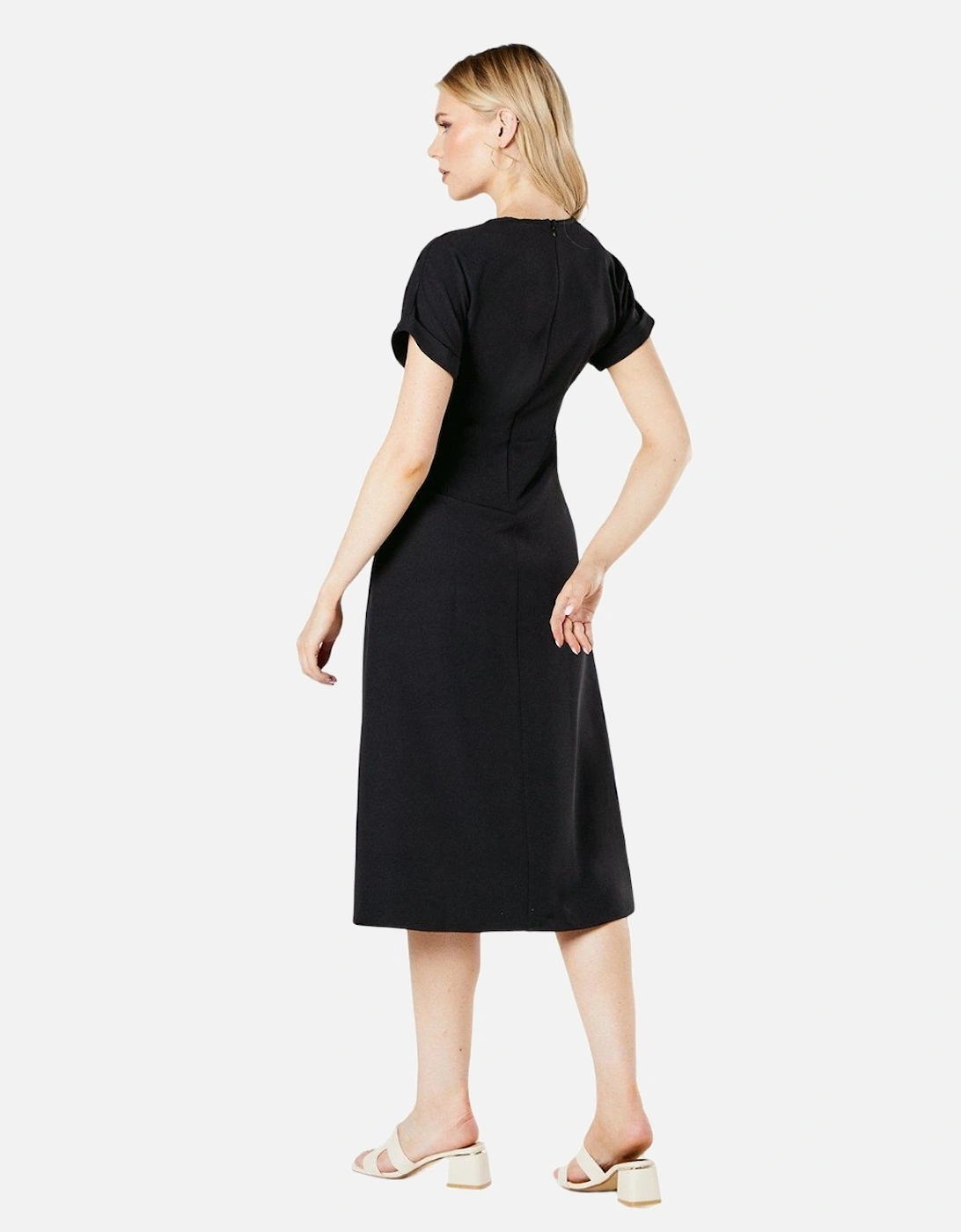 Womens/Ladies Pleat Front Midi Dress