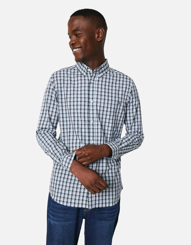 Mens Graph Checked Long-Sleeved Shirt