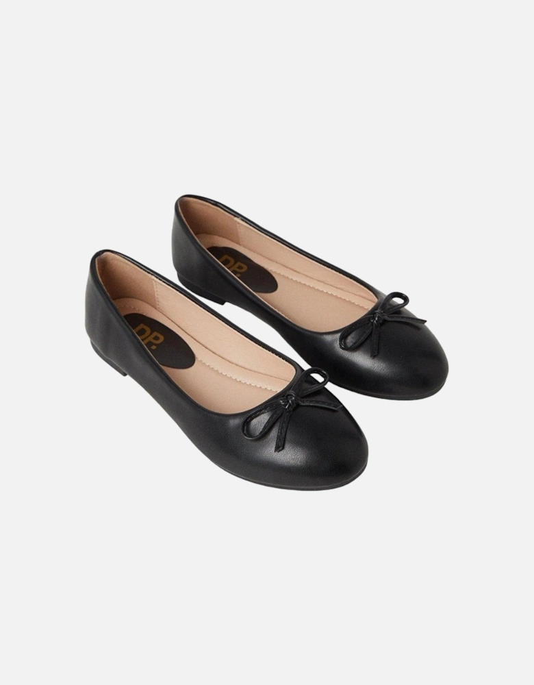 Womens/Ladies Penelope Bow Ballet Shoes