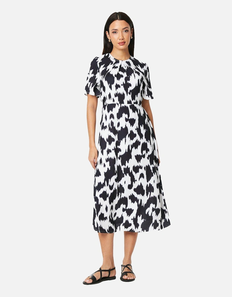 Womens/Ladies Dalmatian Print Volume Midi Dress