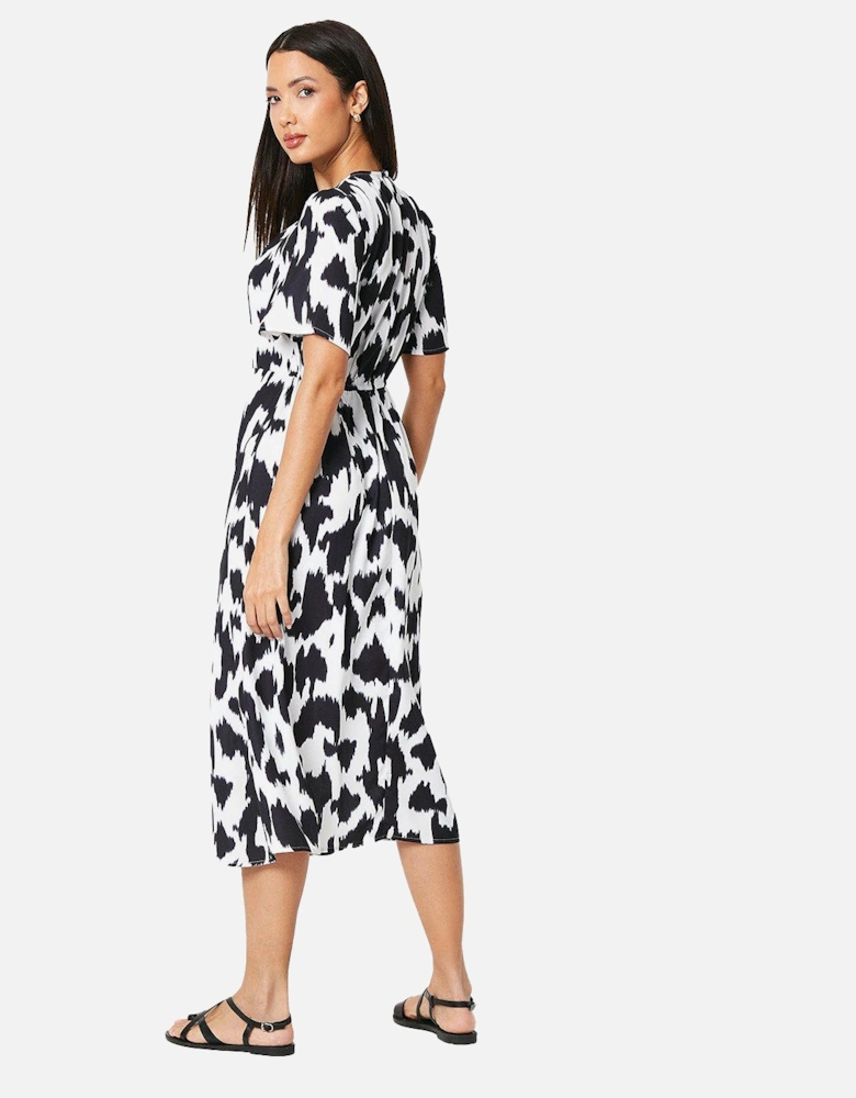 Womens/Ladies Dalmatian Print Volume Midi Dress