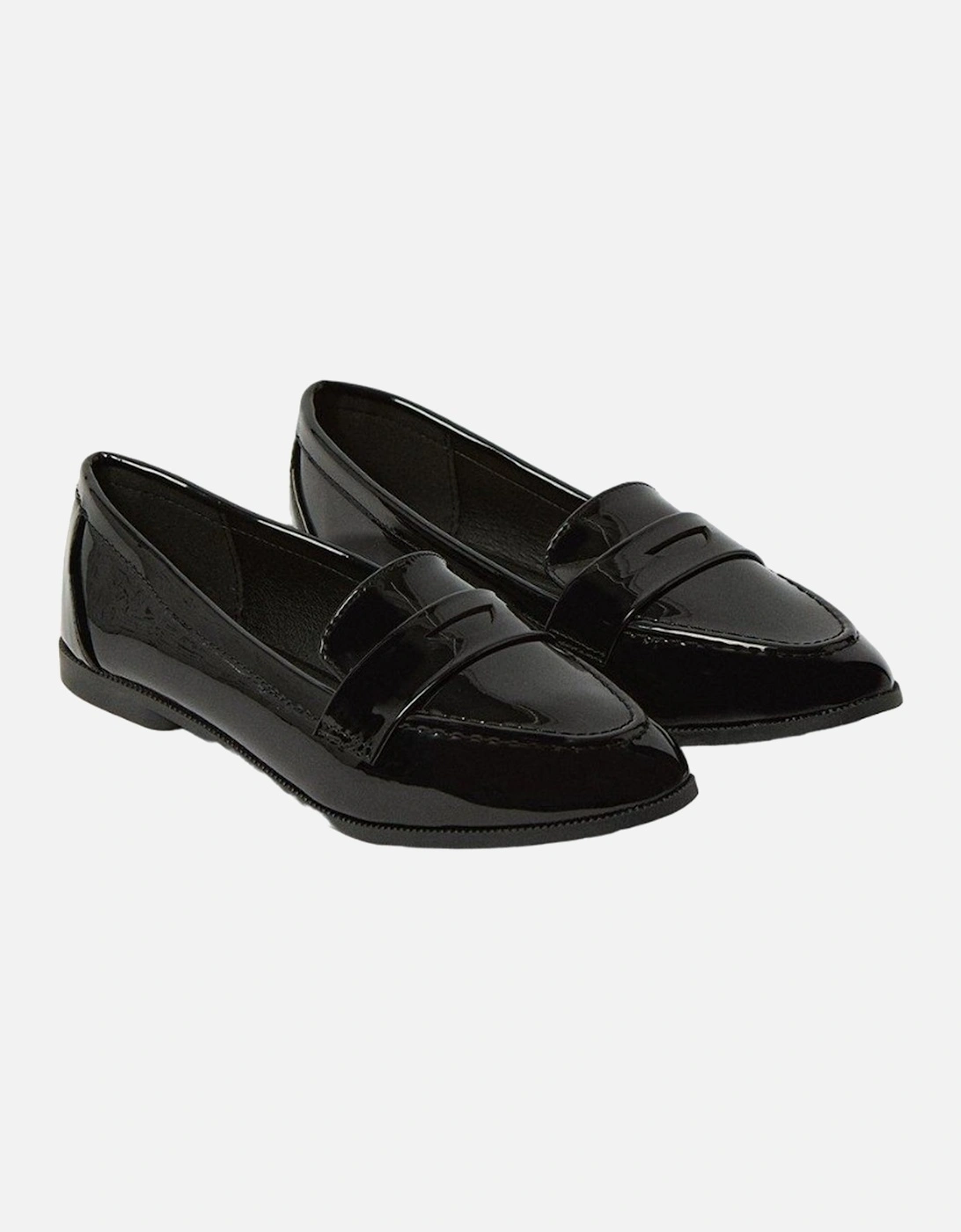 Womens/Ladies Lana Wide Penny Loafers, 4 of 3