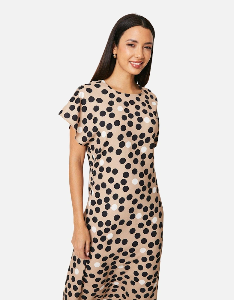 Womens/Ladies Spotted Midi Dress