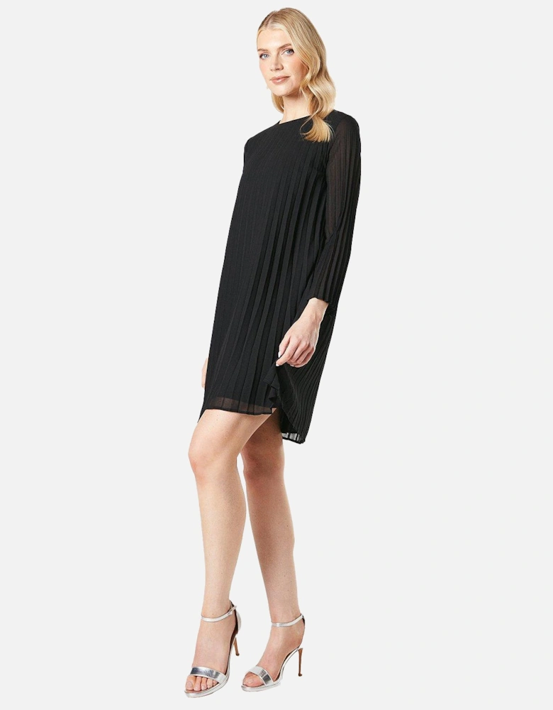 Womens/Ladies Graduated Pleated Shift Dress