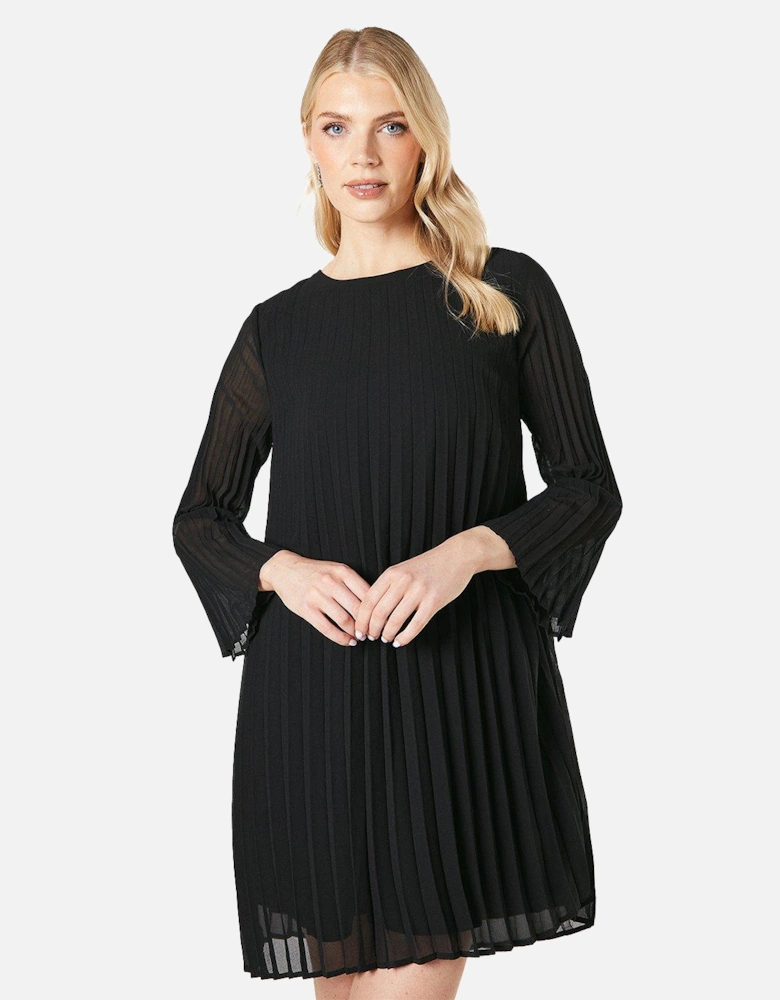 Womens/Ladies Graduated Pleated Shift Dress