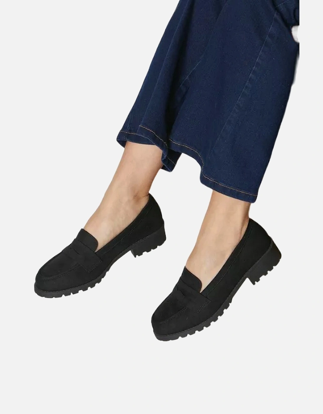 Womens/Ladies Leoni Wide Penny Loafers