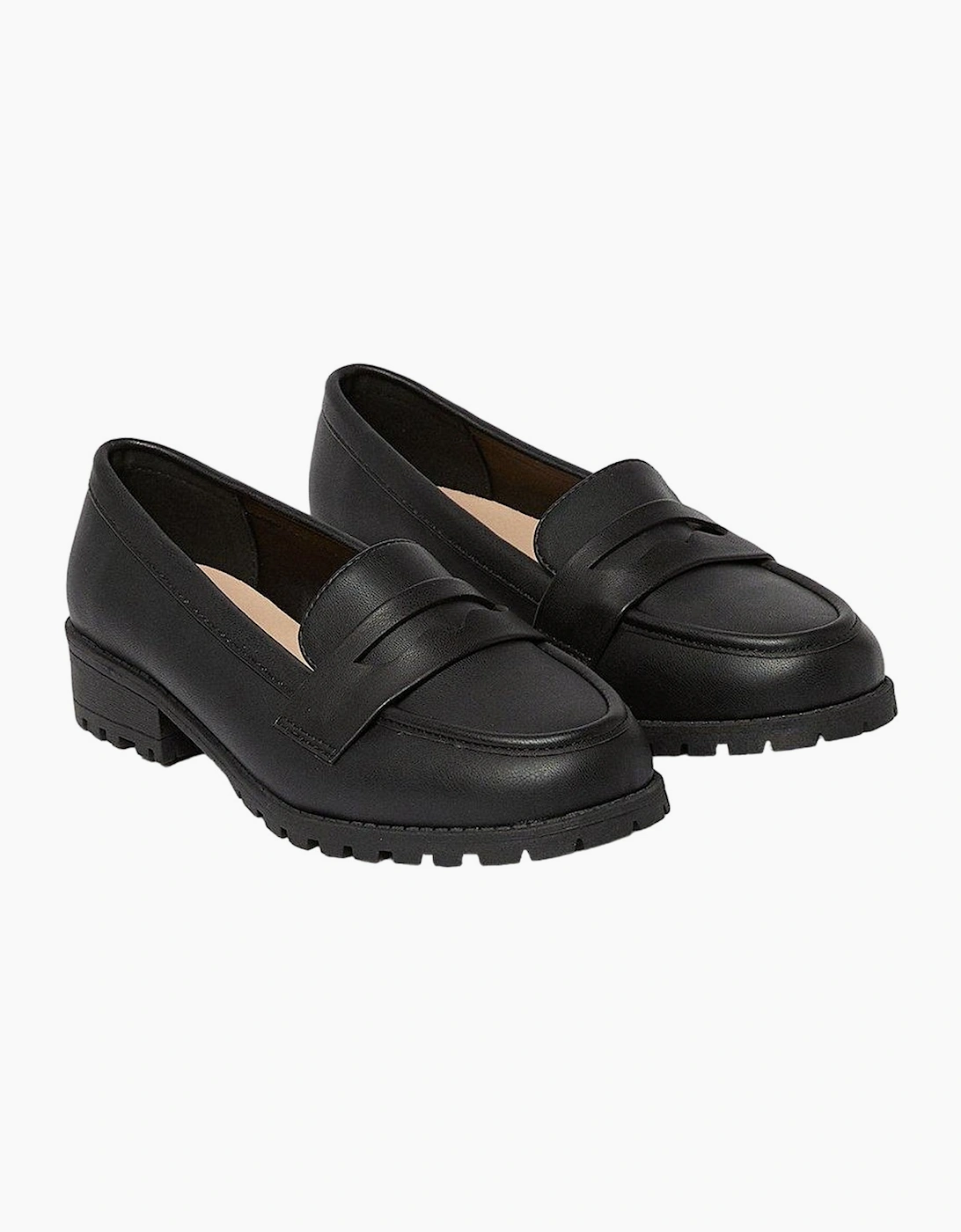 Women's Dorothy Perkins Womens/Ladies Leoni Wide Penny Loafers - Black - Size: 3