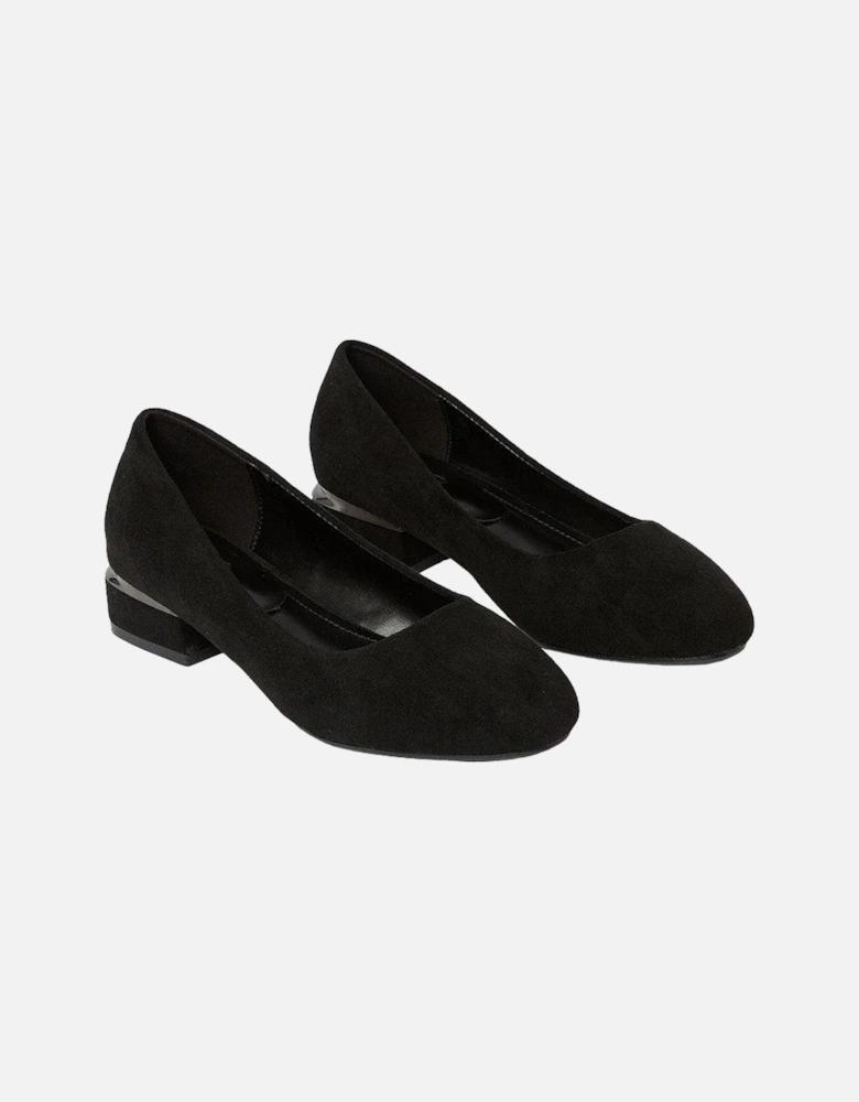 Womens/Ladies Percie Low Block Heel Pumps