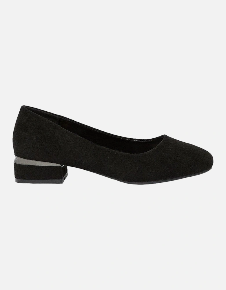 Womens/Ladies Percie Low Block Heel Pumps