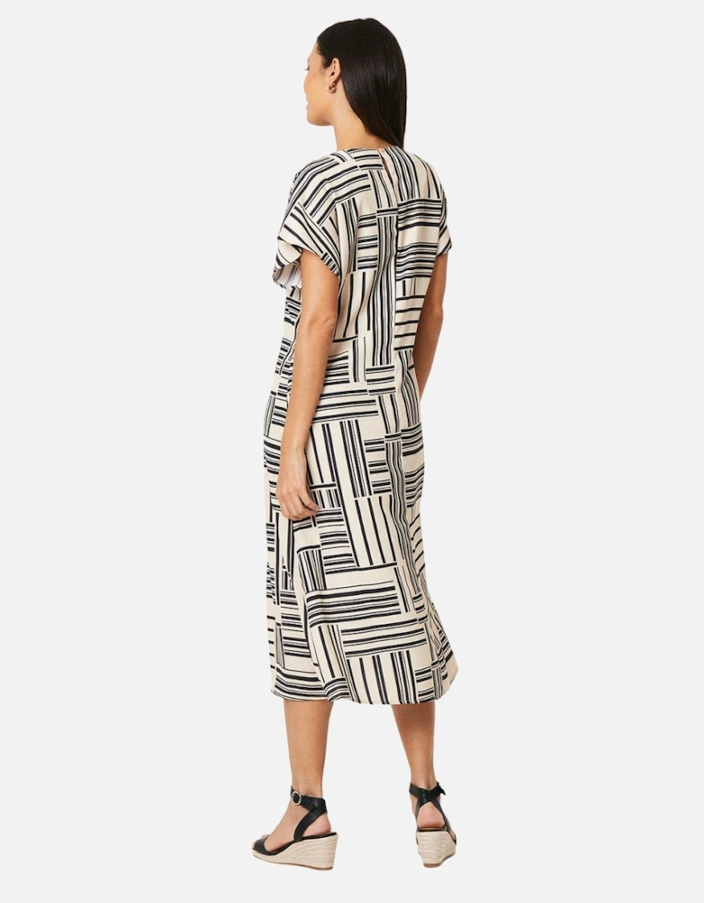 Womens/Ladies Geometric Midi Dress