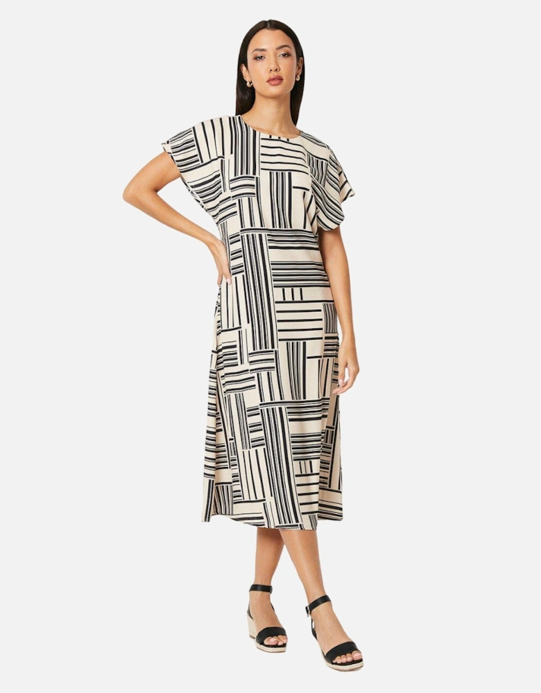 Womens/Ladies Geometric Midi Dress